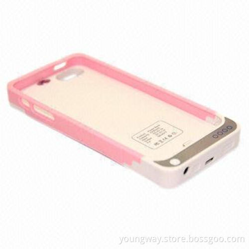 Colorful Backup Power Bank Case for iPhone 5/5S with 2,200mAh Capacity, 7 Colors Available